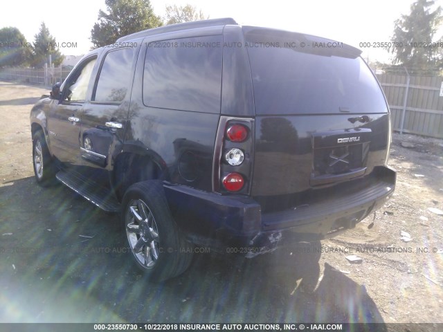 1GKFK63897J201283 - 2007 GMC YUKON DENALI BLACK photo 3