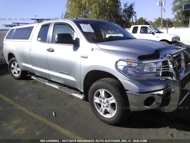 5TFCW5F15CX014111 - 2012 TOYOTA TUNDRA DOUBLE CAB SR5 SILVER photo 1