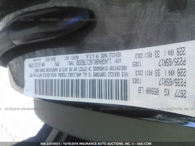 1J4GR48K16C176333 - 2006 JEEP GRAND CHEROKEE LAREDO/COLUMBIA/FREEDOM 灰色 照片 9