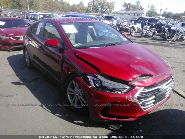 KMHD84LF2HU189560 - 2017 HYUNDAI ELANTRA SE/VALUE/LIMITED RED photo 1