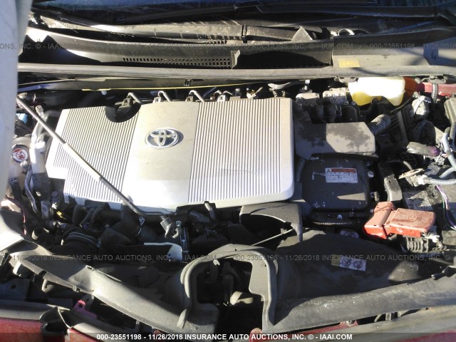 JTDKARFP7H3030315 - 2017 TOYOTA PRIUS PRIME  红色 照片 10