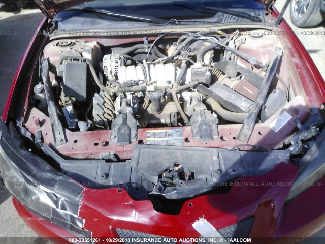2G2WP552081100357 - 2008 PONTIAC GRAND PRIX RED photo 10