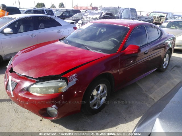 2G2WP552081100357 - 2008 PONTIAC GRAND PRIX RED photo 2