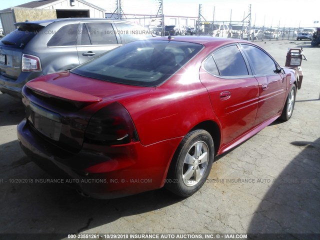 2G2WP552081100357 - 2008 PONTIAC GRAND PRIX RED photo 4
