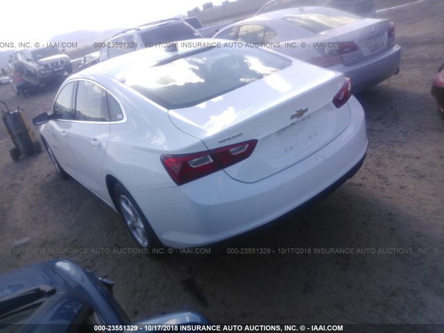 1G1ZB5ST0JF183459 - 2018 CHEVROLET MALIBU LS 白色 照片 3