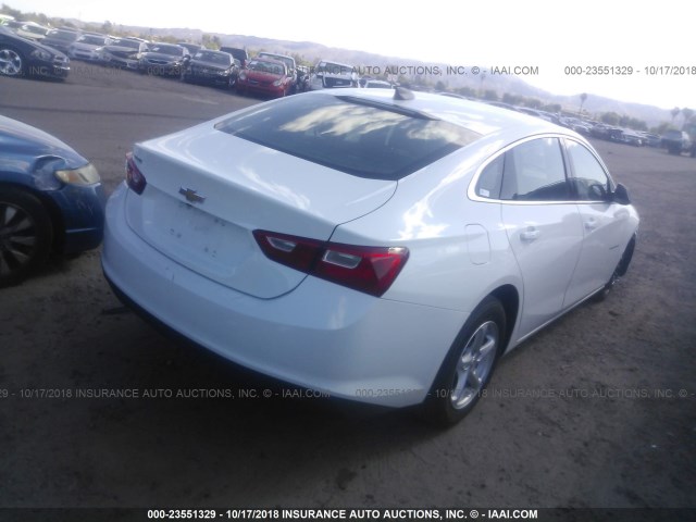 1G1ZB5ST0JF183459 - 2018 CHEVROLET MALIBU LS 白色 照片 4