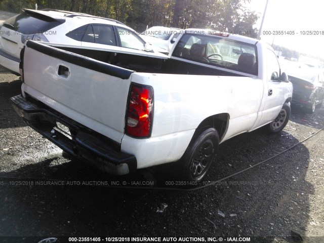 1GCEC14X26Z115486 - 2006 CHEVROLET SILVERADO C1500 WHITE photo 4