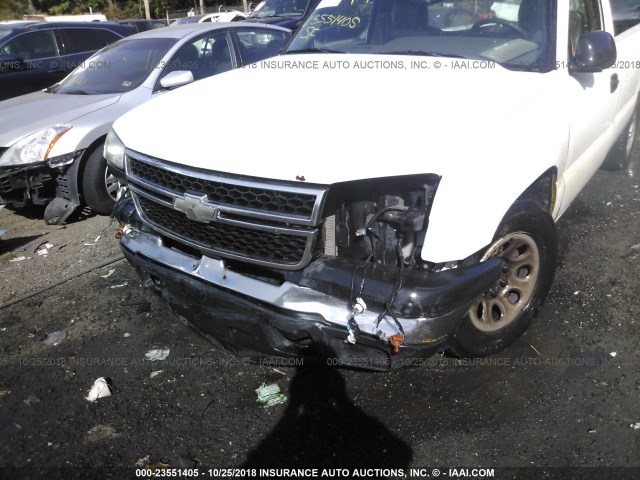 1GCEC14X26Z115486 - 2006 CHEVROLET SILVERADO C1500 WHITE photo 6