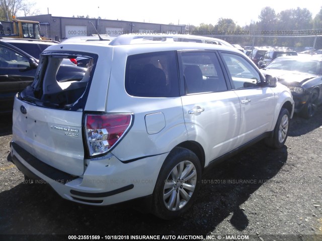 JF2SHAGC9BH747108 - 2011 SUBARU FORESTER TOURING WHITE photo 4