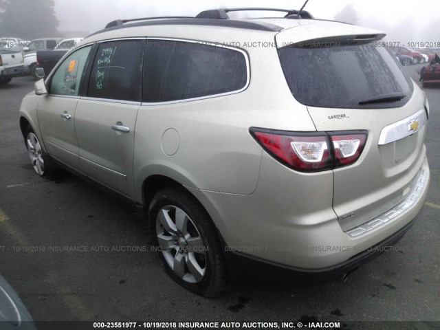 1GNKVJKD8FJ270670 - 2015 CHEVROLET TRAVERSE LTZ SILVER photo 3