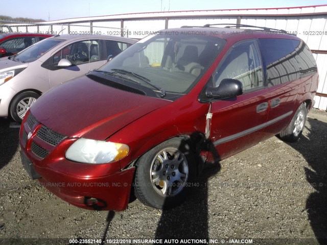 1D4GP25333B195791 - 2003 DODGE CARAVAN SE RED photo 2