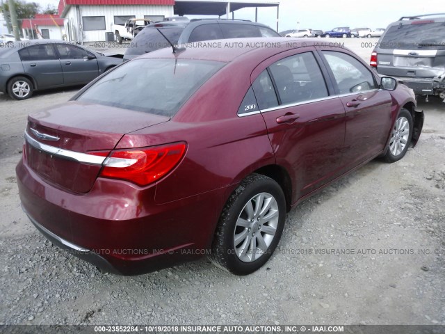 1C3CCBBBXCN179755 - 2012 CHRYSLER 200 TOURING RED photo 4