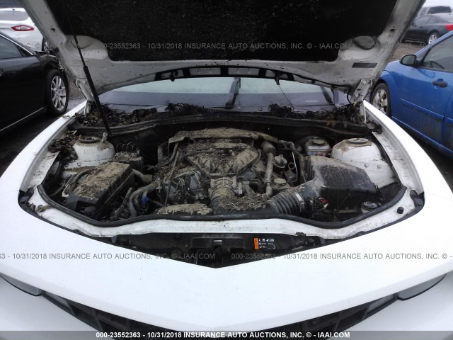 2G1FA1E31D9182523 - 2013 CHEVROLET CAMARO LS WHITE photo 10