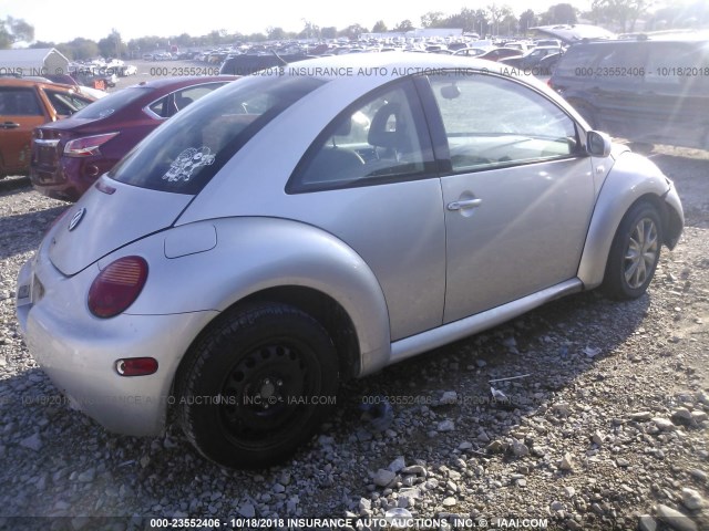 3VWBS21C11M418800 - 2001 VOLKSWAGEN NEW BEETLE GL SILVER photo 4