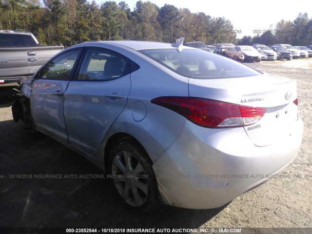 5NPDH4AE7DH217534 - 2013 HYUNDAI ELANTRA GLS/LIMITED SILVER photo 3