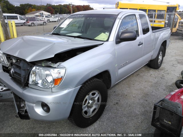 5TETX22N46Z281838 - 2006 TOYOTA TACOMA ACCESS CAB ვერცხლისფერი ფოტო 2