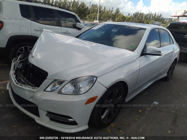 WDDHF5KB7DA735934 - 2013 MERCEDES-BENZ E 350 WHITE photo 2