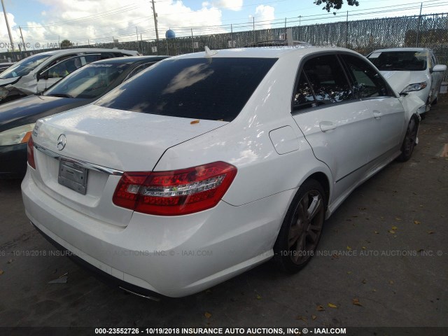 WDDHF5KB7DA735934 - 2013 MERCEDES-BENZ E 350 WHITE photo 4