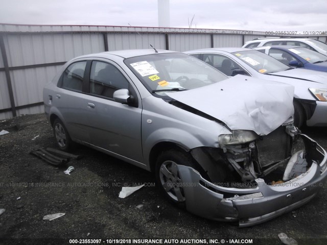 KL1TD566X6B594675 - 2006 CHEVROLET AVEO SILVER photo 1