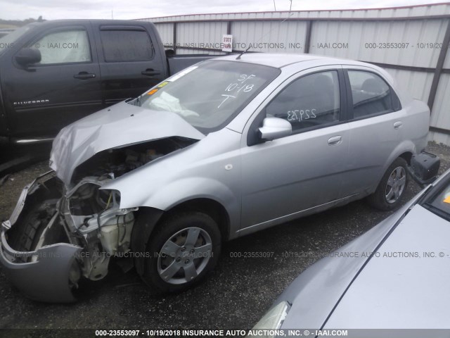 KL1TD566X6B594675 - 2006 CHEVROLET AVEO SILVER photo 2