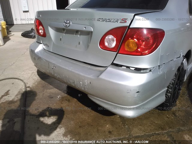 1NXBR32E64Z284723 - 2004 TOYOTA COROLLA CE/LE/S SILVER photo 6