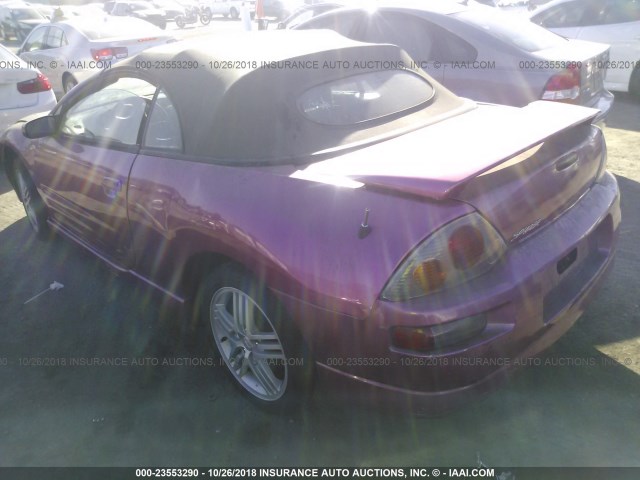 4A3AE55H95E001723 - 2005 MITSUBISHI ECLIPSE SPYDER GT PINK photo 3