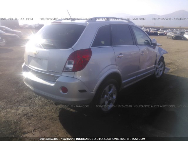 3GNAL4EK3DS621994 - 2013 CHEVROLET CAPTIVA LTZ SILVER photo 4