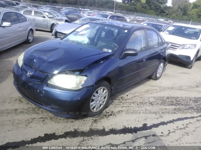 2HGES16524H503685 - 2004 HONDA CIVIC BLUE photo 2