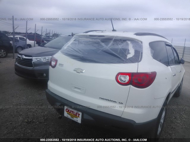 1GNKRFED0BJ336846 - 2011 CHEVROLET TRAVERSE LS WHITE photo 6