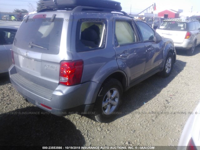 4F2CZ49H18KM14990 - 2008 MAZDA TRIBUTE HYBRID SILVER photo 4