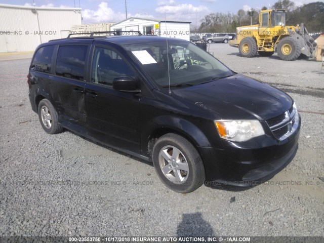 2C4RDGCG9CR218848 - 2012 DODGE GRAND CARAVAN SXT BLACK photo 1