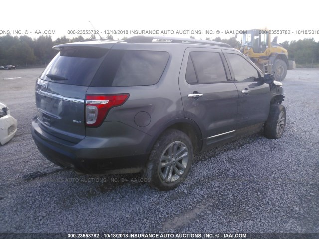 1FM5K8D83DGC20630 - 2013 FORD EXPLORER XLT GRAY photo 4