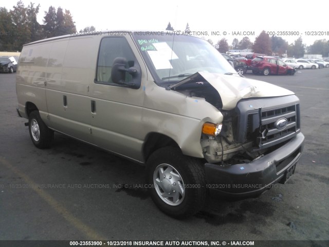 1FTSE34S88DA53444 - 2008 FORD ECONOLINE E350 SUPER DUTY VAN TAN photo 1