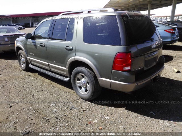 1FMDU74E12UA65239 - 2002 FORD EXPLORER EDDIE BAUER GREEN photo 3