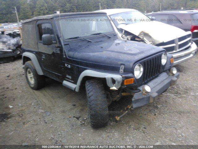 1J4FA39S16P730829 - 2006 JEEP WRANGLER X BLUE photo 1