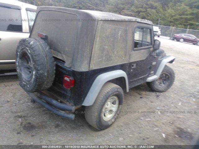 1J4FA39S16P730829 - 2006 JEEP WRANGLER X BLUE photo 4