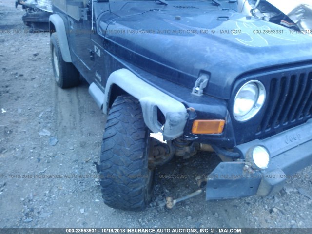 1J4FA39S16P730829 - 2006 JEEP WRANGLER X BLUE photo 6