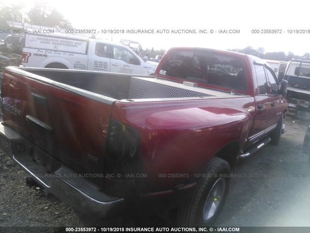 3D3MA48C34G265153 - 2004 DODGE RAM 3500 ST/SLT RED photo 4