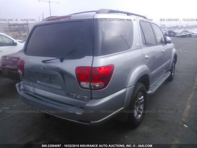 5TDBT44A97S289655 - 2007 TOYOTA SEQUOIA SR5 SILVER photo 4