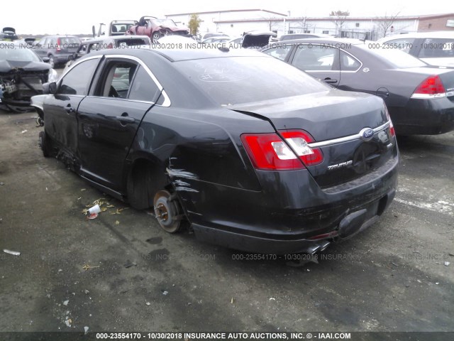 1FAHP2EW8AG115662 - 2010 FORD TAURUS SEL BLACK photo 3