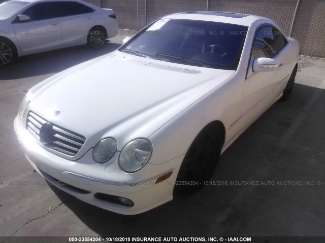 WDBPJ75J23A034928 - 2003 MERCEDES-BENZ CL 500 WHITE photo 2