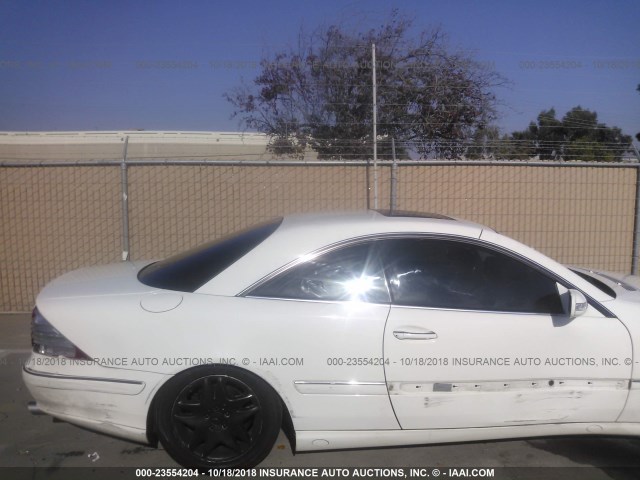 WDBPJ75J23A034928 - 2003 MERCEDES-BENZ CL 500 WHITE photo 6