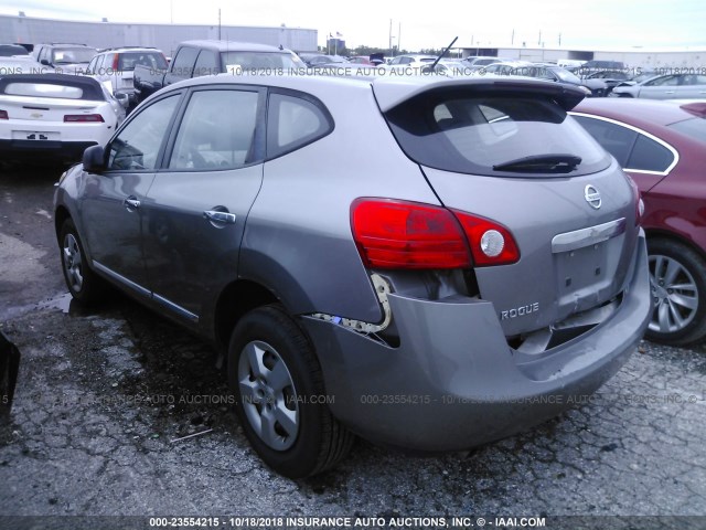 JN8AS5MT3DW007533 - 2013 NISSAN ROGUE S/SV SILVER photo 3