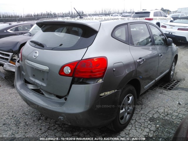 JN8AS5MT3DW007533 - 2013 NISSAN ROGUE S/SV SILVER photo 4