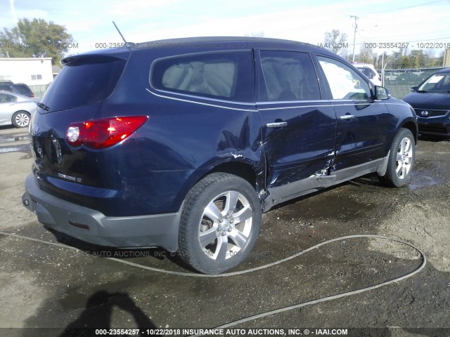 1GNKRGED7CJ185012 - 2012 CHEVROLET TRAVERSE LT BLUE photo 4