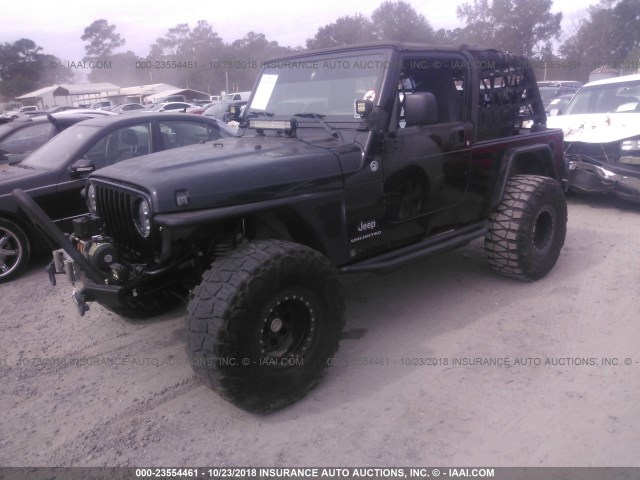 1J4FA44SX6P712486 - 2006 JEEP WRANGLER / TJ UNLIMITED BLACK photo 2