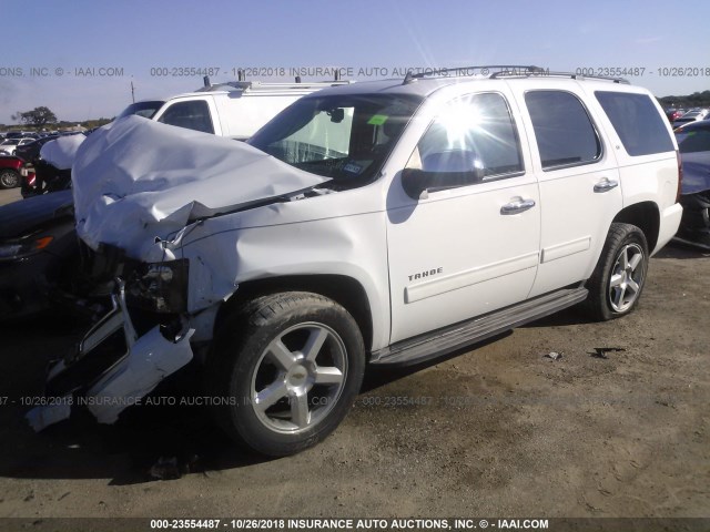 1GNSCBE06CR165837 - 2012 CHEVROLET TAHOE C1500 LT WHITE photo 2