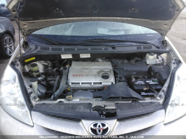 5TDZA23C76S464687 - 2006 TOYOTA SIENNA CE/LE GOLD photo 10