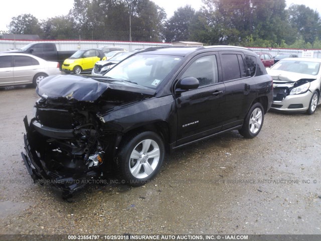 1C4NJCBA5GD561033 - 2016 JEEP COMPASS SPORT BLACK photo 2