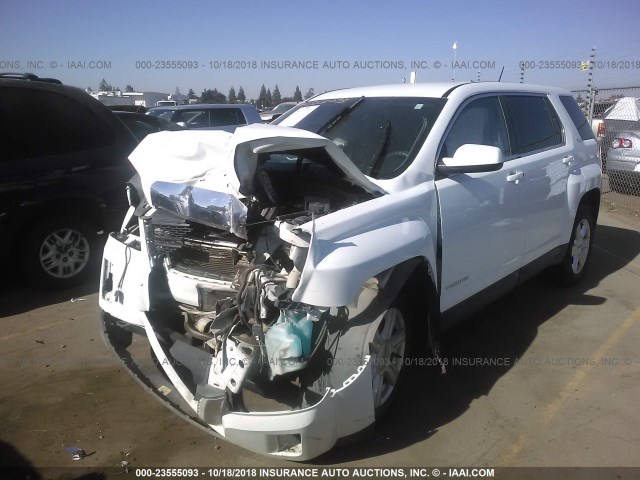 2GKALMEK1F6353803 - 2015 GMC TERRAIN SLE WHITE photo 2